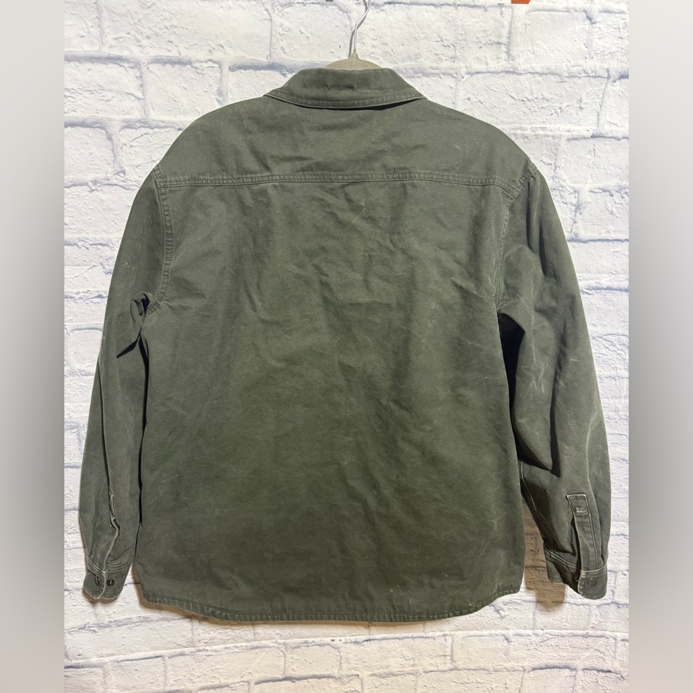 Men’s Vintage Croft & Barrow Shacket, Olive Green, Size Large - Picture 3 of 14